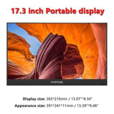 Multi-Function Convenient 17.3-inch IPS 178° HDMI High-Definition Portable Display 1080p Extended Monitoring Screen PS3/PS4/XBOX